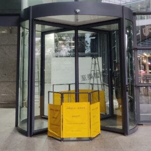 Pananasonic Modern Automatic Sliding Door Series Aluminum Glass Frame Four Flap Revolving Exterior Design for Hotels